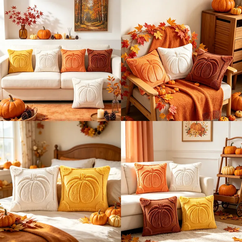 Home Textiles Manufacturer - ผู้ผลิตปลอกหมอนลายฟักทองฮาโลวีนสำหรับตกแต่งโซฟาห้องนั่งเล่น ของตกแต่งบ้านสำหรับงานปาร์ตี้วันหยุด