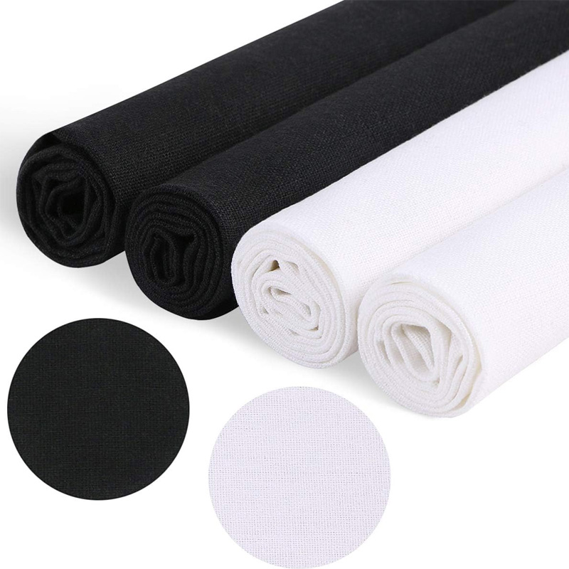 Home Textiles Products - ผ้าลินิน 4 ชิ้น, ผ้าสีพื้นสำหรับงานเย็บ DIY, วัสดุผ้าลินินระบายอากาศได้ดีขนาด