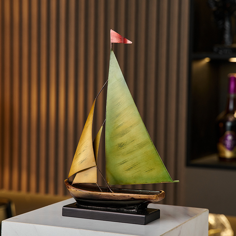 Xt Home Textiles - โมเดลเรือใบตกแต่งสุดสร้างสรรค์ ของตกแต่งหรูหราสำหรับห้องนั่งเล่น ตู้วางทีวี บาร์ โต๊ะทำงาน ของตกแต่งบ้าน