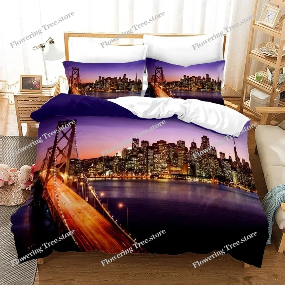 ชุดเครื่องนอนลายวิวกลางคืนเมือ - Home Textiles New York บทวิจารณ์และราคา