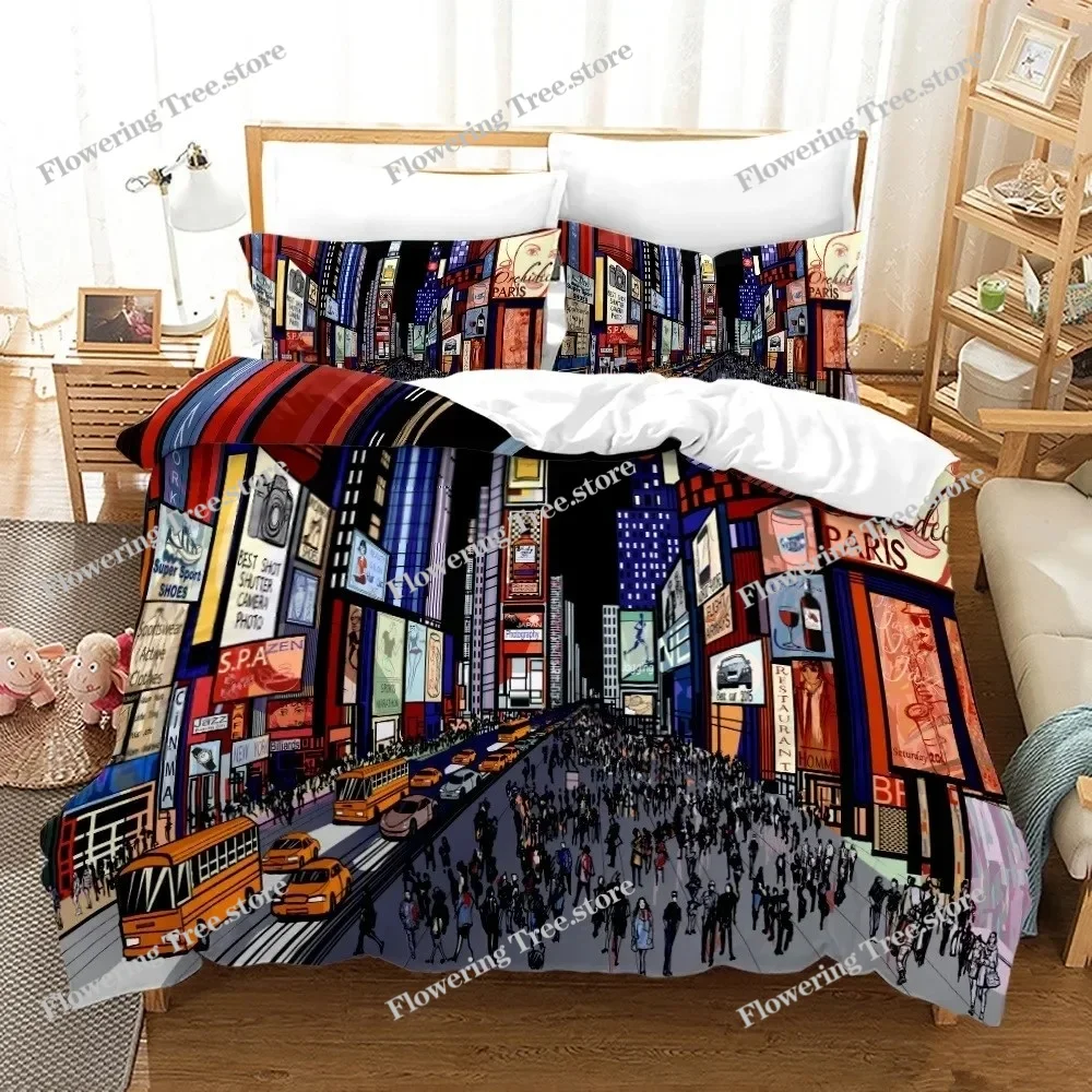 ชุดเครื่องนอนลายวิวกลางคืนเมือ - Home Textiles New York บทวิจารณ์และราคา
