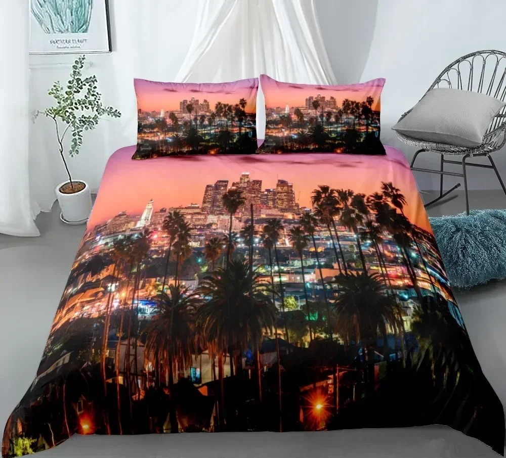 ชุดเครื่องนอนลายวิวกลางคืนเมือ - Home Textiles New York บทวิจารณ์และราคา