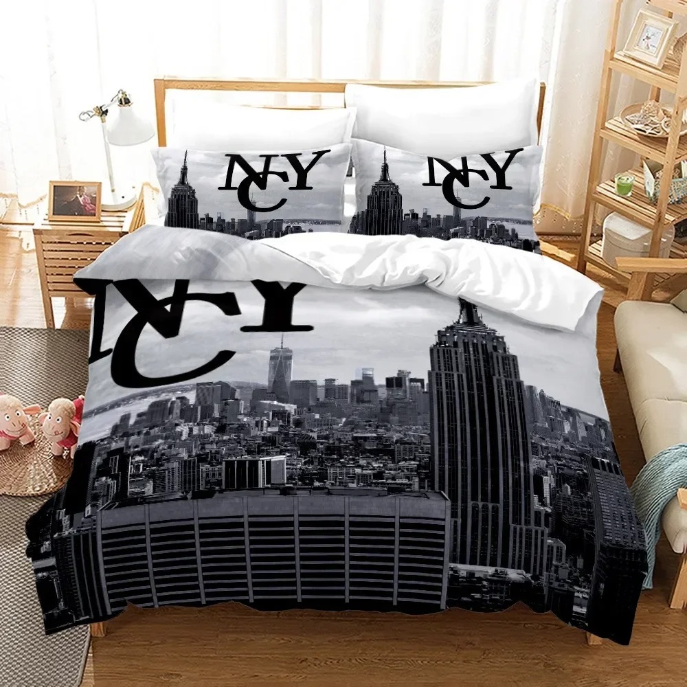 ชุดเครื่องนอนลายวิวกลางคืนเมือ - Home Textiles New York บทวิจารณ์และราคา