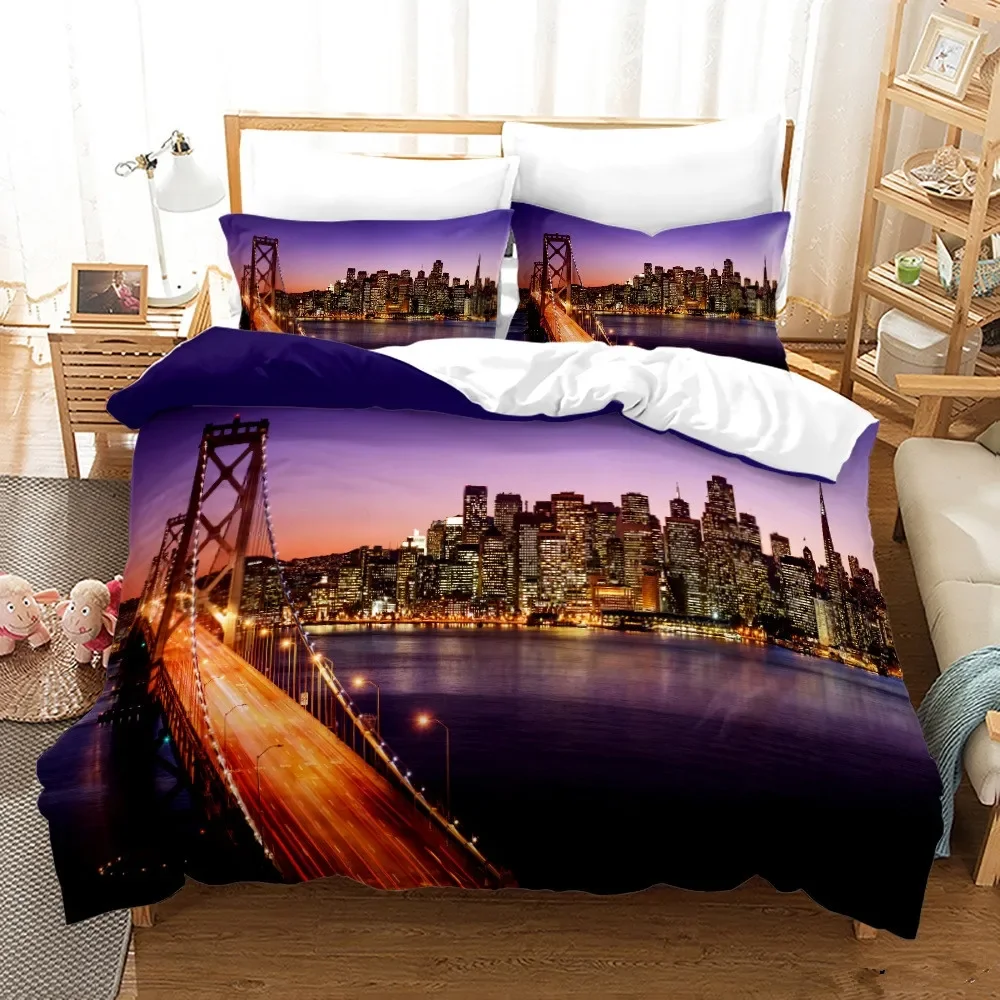 ชุดเครื่องนอนลายวิวกลางคืนเมือ - Home Textiles New York บทวิจารณ์และราคา