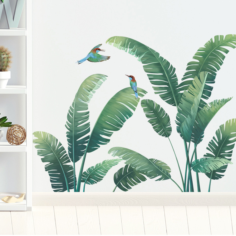 ต้นไม้เขตร้อนสติกเกอร์ไวนิลติด - Xt Home Textiles บทวิจารณ์และราคา