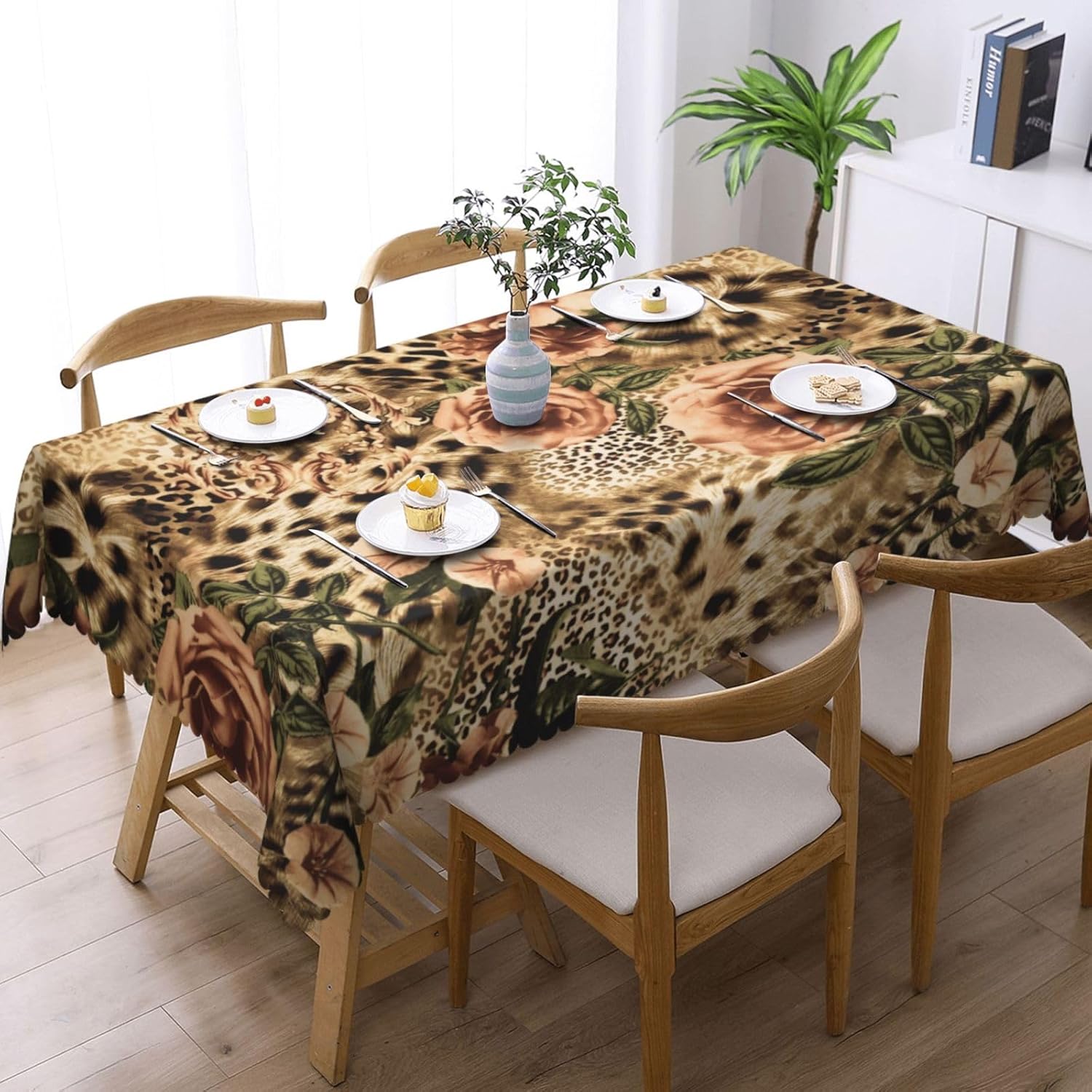 ผ้าปูโต๊ะลายดอกกุหลาบเสือดาวสุ - Home Textiles Premium บทวิจารณ์และราคา