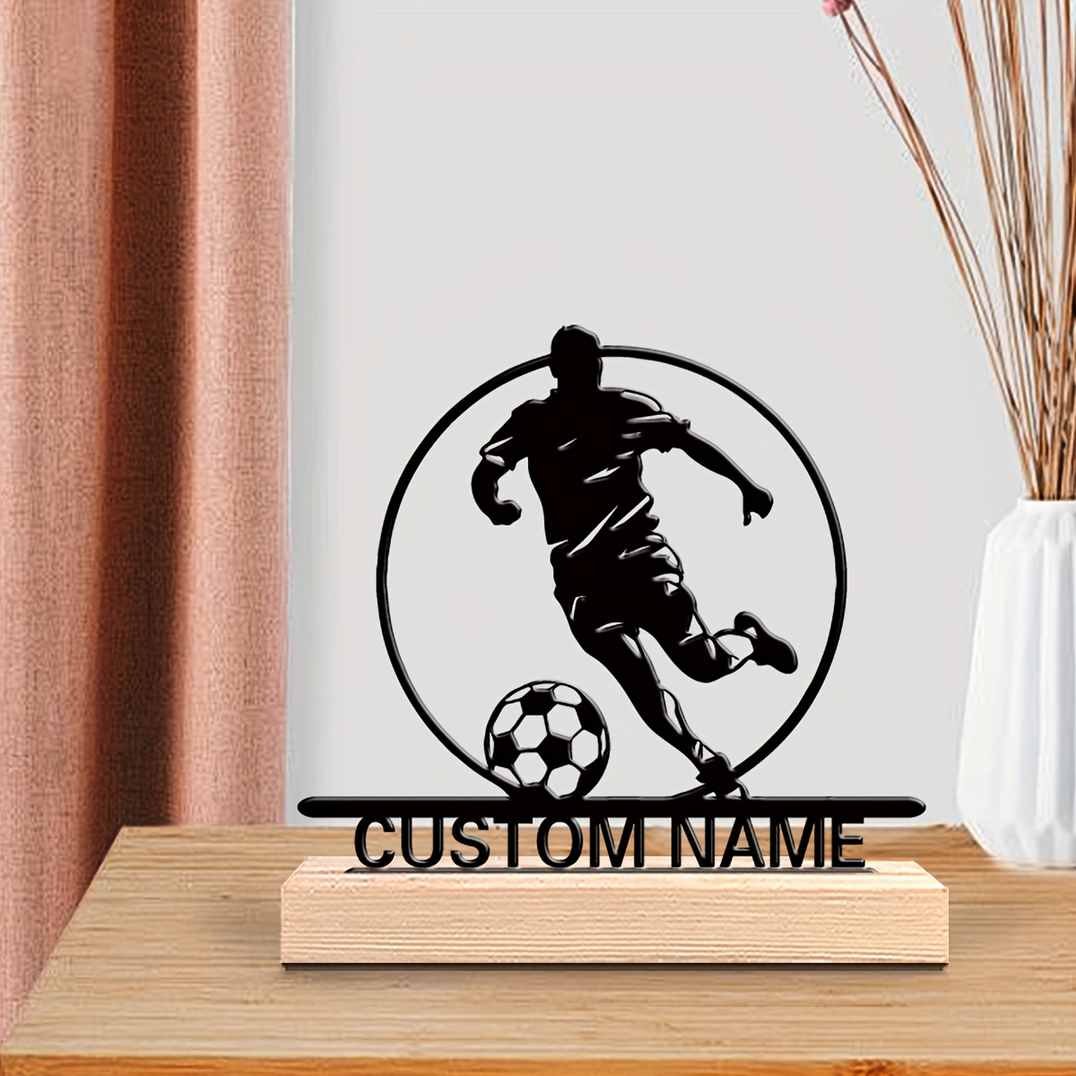 รูปปั้นนักฟุตบอลโลหะสั่งทำพร้อ - Home Textiles Products บทวิจารณ์และราคา