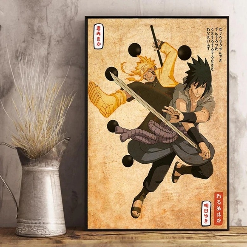 โปสเตอร์นารูโตะอะนิเมะญี่ปุ่นภ - Xt Home Textiles บทวิจารณ์และราคา