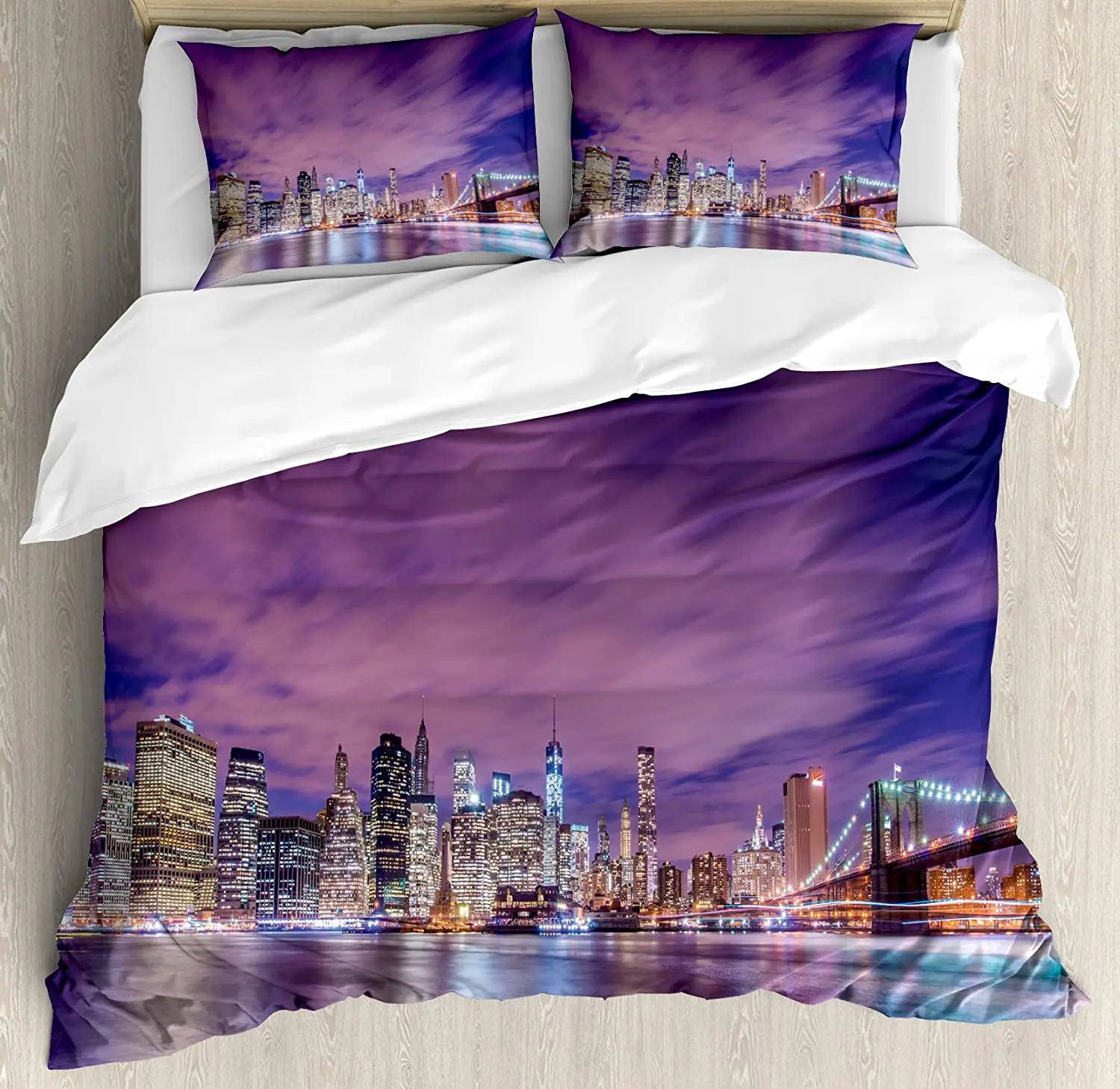 ชุดเครื่องนอนลายทิวทัศน์ภาษาอั - Home Textiles New York บทวิจารณ์และราคา