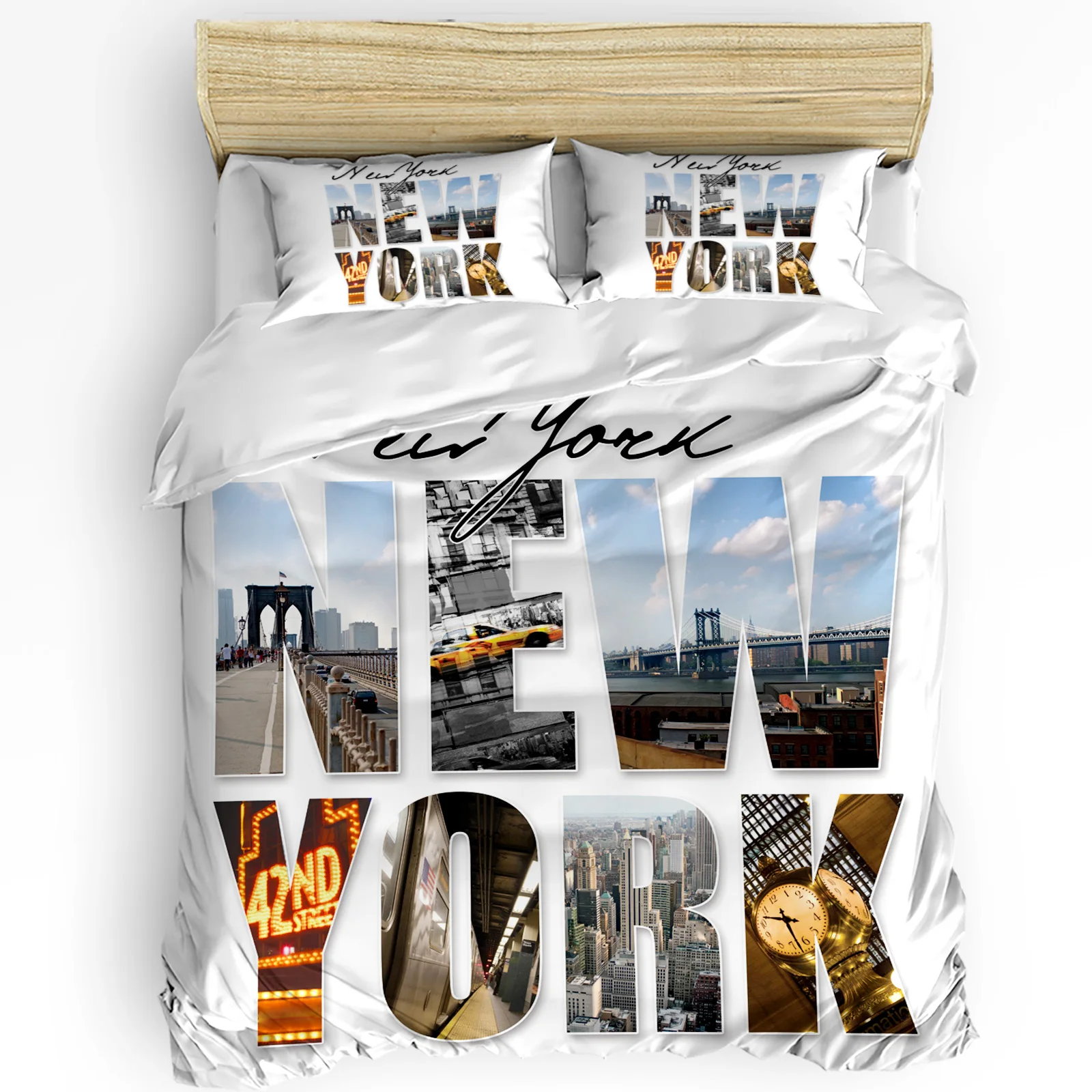 ชุดเครื่องนอนลายทิวทัศน์ภาษาอั - Home Textiles New York บทวิจารณ์และราคา